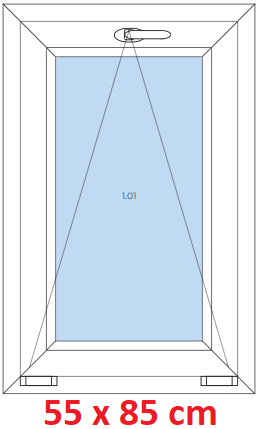 Jednokrdlov Plastov okno 55x85 cm, sklopn, Soft