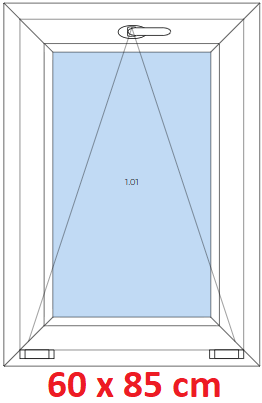 Jednokrdlov Plastov okno 60x85 cm, sklopn, Soft