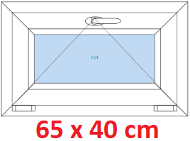 Jednokrdlov Plastov okno 65x40 cm, sklopn, Soft