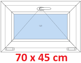 Plastov okno 70x45 cm, sklopn, Soft