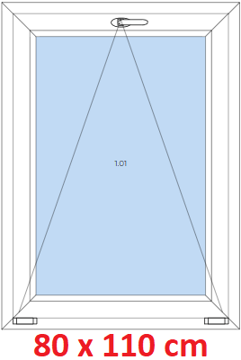 Jednokrdlov Plastov okno 80x110 cm, sklopn, Soft