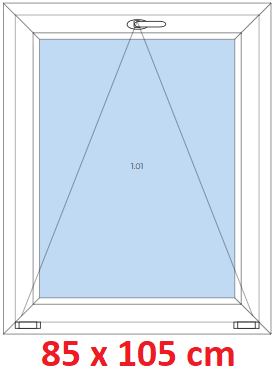 Jednokdl Plastov okno 85x105 cm, sklopn, Soft