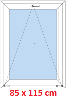 Jednokrdlov Plastov okno 85x115 cm, sklopn, Soft