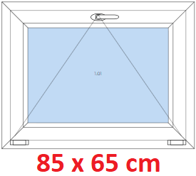 Plastov okno 85x65 cm, sklopn, Soft