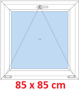 Jednokrdlov Plastov okno 85x85 cm, sklopn, Soft