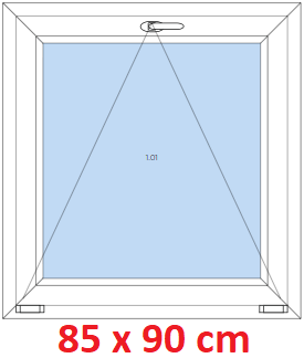 Jednokrdlov Plastov okno 85x90 cm, sklopn, Soft