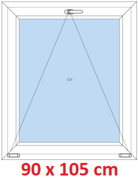 Jednokrdlov Plastov okno 90x105 cm, sklopn, Soft