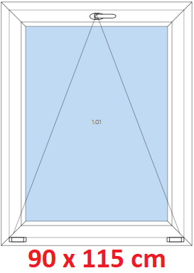Jednokrdlov Plastov okno 90x115 cm, sklopn, Soft