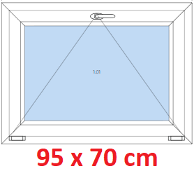 Plastov okna S SOFT ka 95 a 100cm Plastov okno 95x70 cm, sklopn, Soft