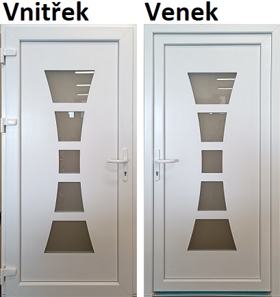 Vchodové plastové dveře Soft 030 bílé 100x210 cm, levé
