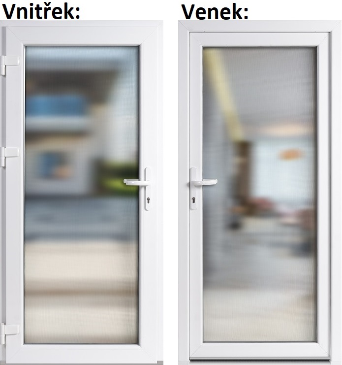 Lacn vchodov dvere plastov Soft WDS 3/3 sklo Krizet biele 100x210 cm, av