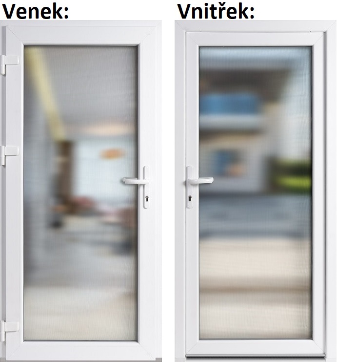 Lacn vchodov dvere WDS 3/3 sklo Krizet - Skladem Lacn vchodov dvere plastov Soft WDS 3/3 sklo Krizet biele 100x210 cm, av, otvranie VON