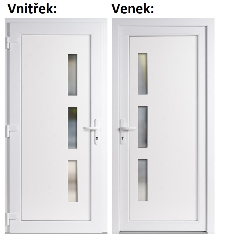 Vchodov dvere Venus - Skladom Vonkajie vchodov dvere Soft Venus biele 100x210 cm, av