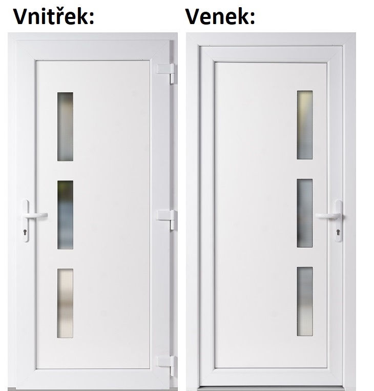 Vchodov dvere Venus - Skladom Vonkajie vchodov dvere Soft Venus biele 100x210 cm, prav
