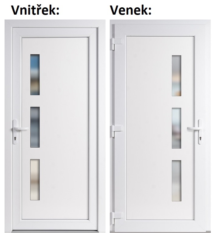 Vchodov dvere Venus - Skladom Plastov vchodov dvere Soft Venus biele 100x210 cm, av, otvranie VON