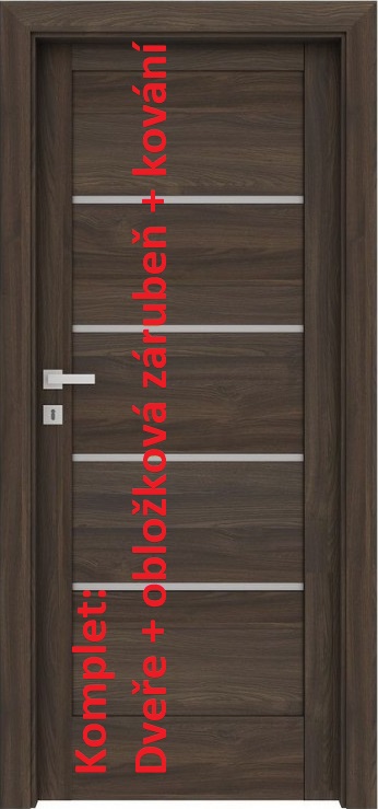 Levné Interiérové dveře VERTE Home G.4 - komplet dveře+zárubeň + kování